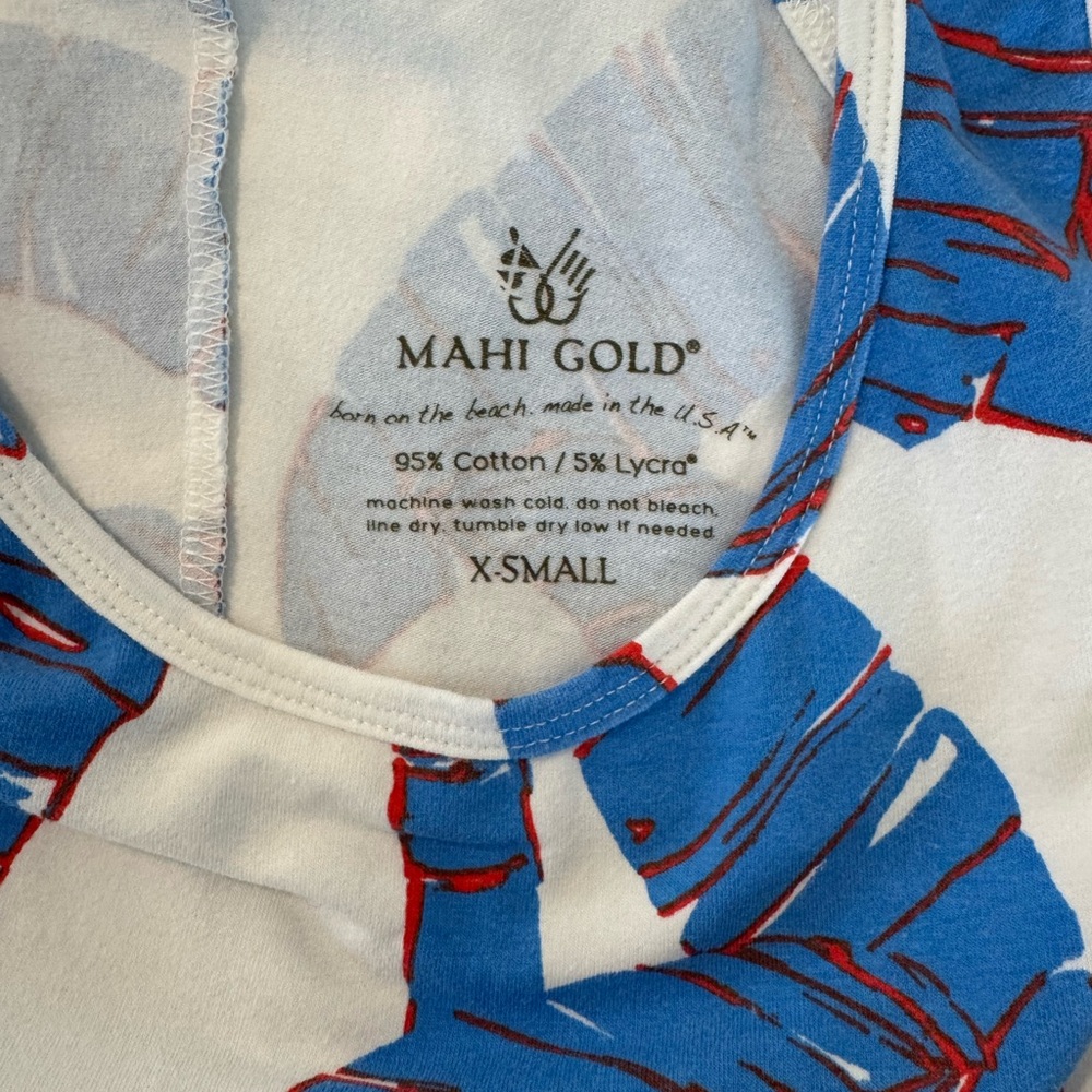 MAHI GOLD Blue and White Maxi Dress - Picture 3 of 3